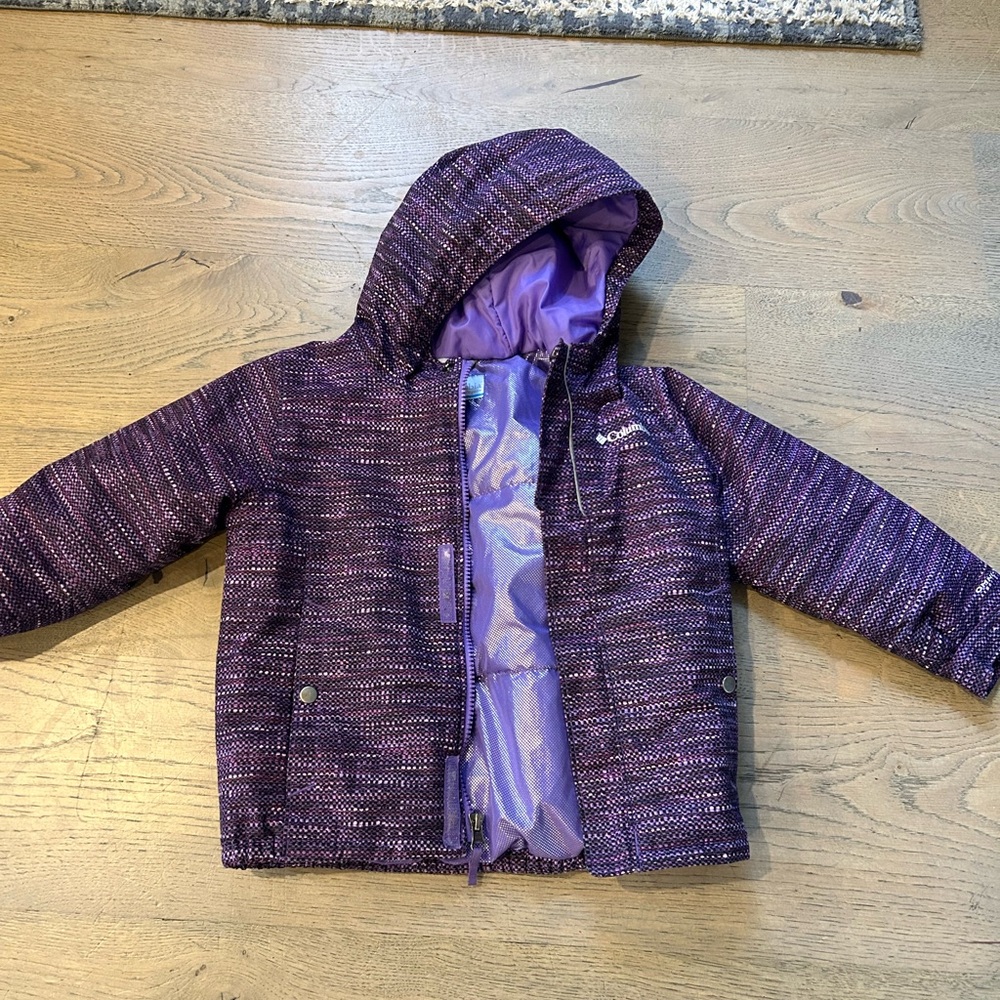 Columbia Purple Jacket and snow pants
